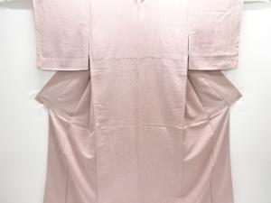 木目模様織り出し一つ紋色無地着物